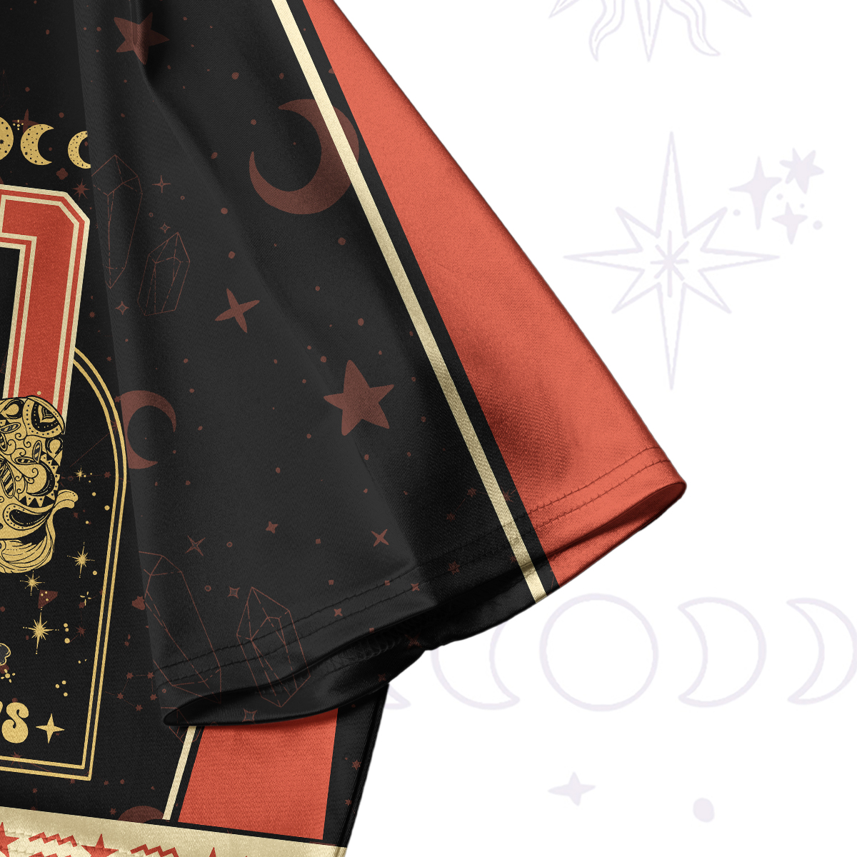 Purplehecate Zodiac Aquarius Under the Stars Crop Jersey Top