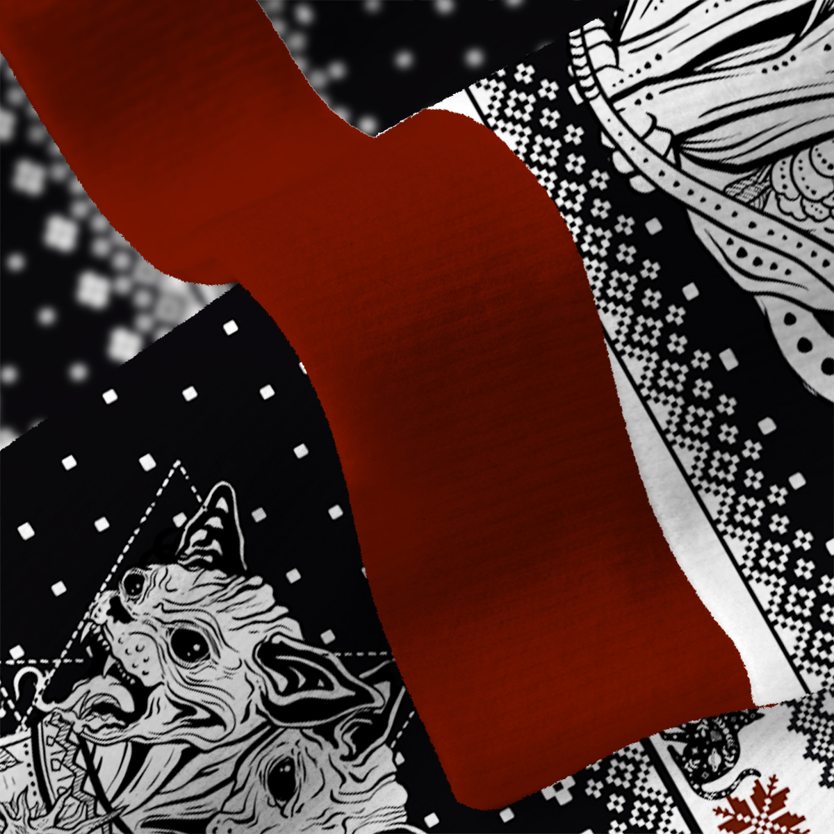 Purplehecate The Cat Goddess Bastet Ugly Cardigan Sweaters