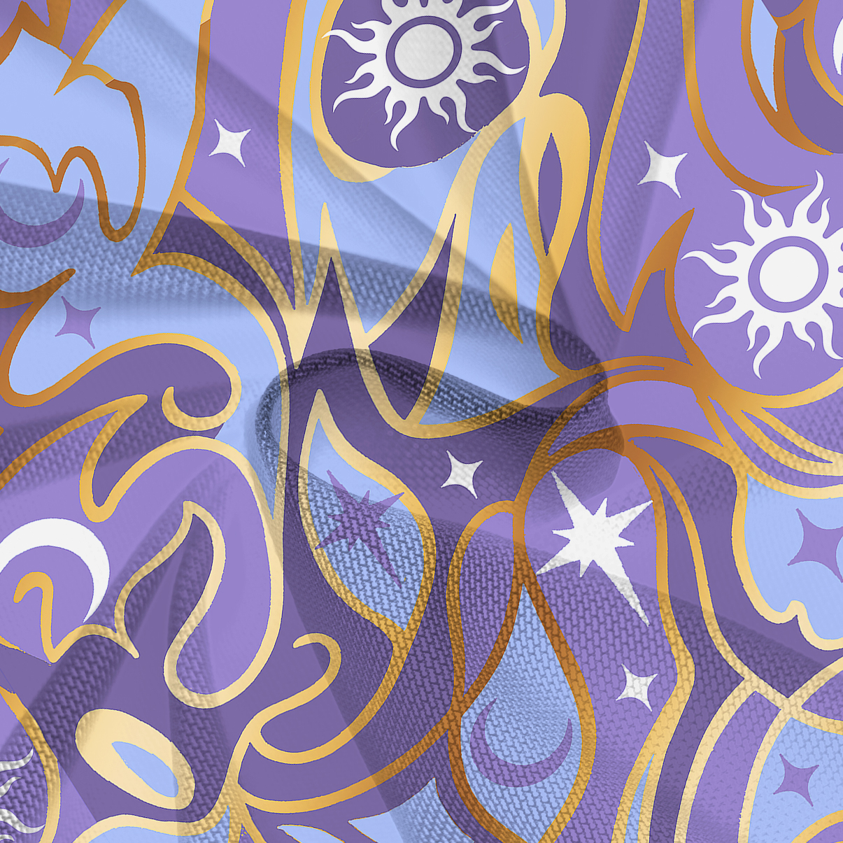 Purplehecate Divination Night Print Mesh Mermaid Hem Skirt