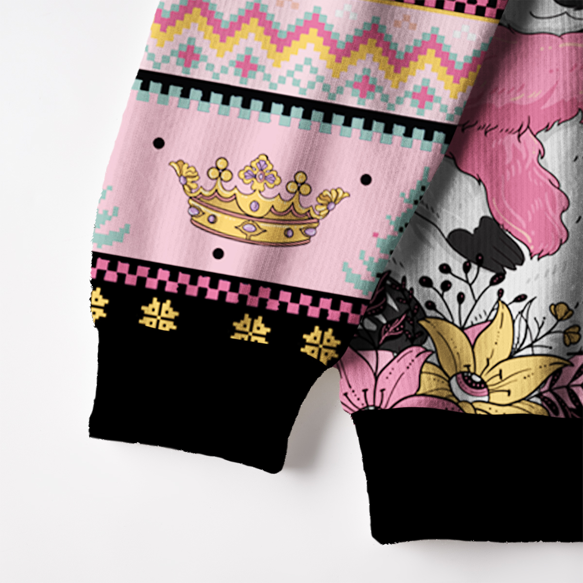 Purplehecate Bow Down Peasants Fuzzy Ugly Sweatshirt