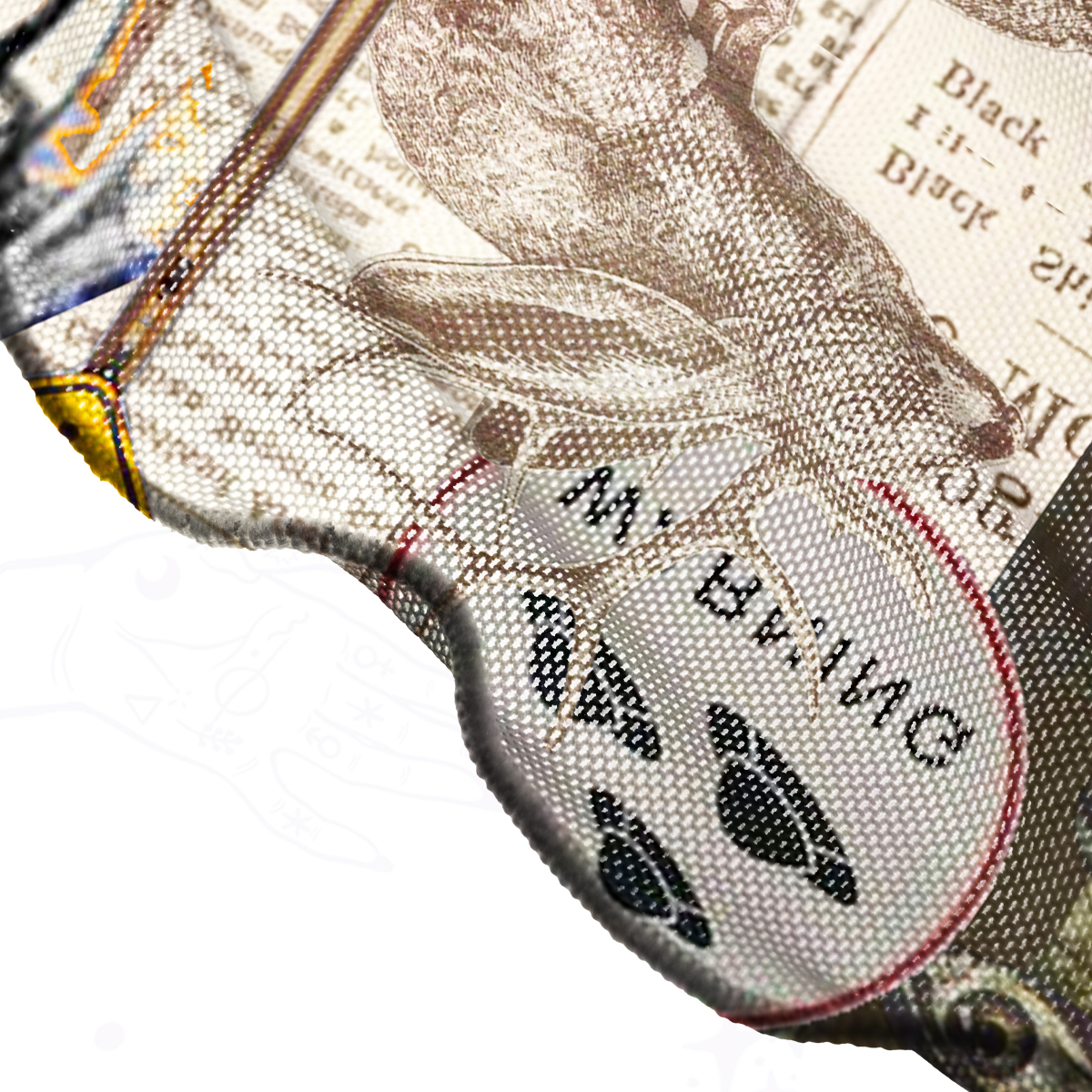 Purplehecate Cryptid Warning Collage Mesh Cover Up Dress