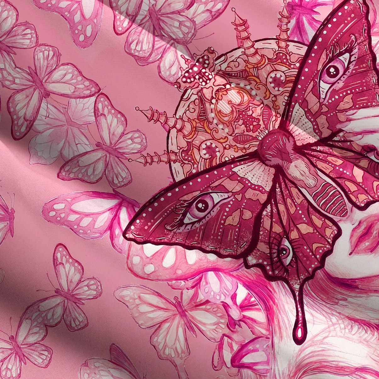 Purplehecate Butterfly Witchy Wide Straps Maxi Dress