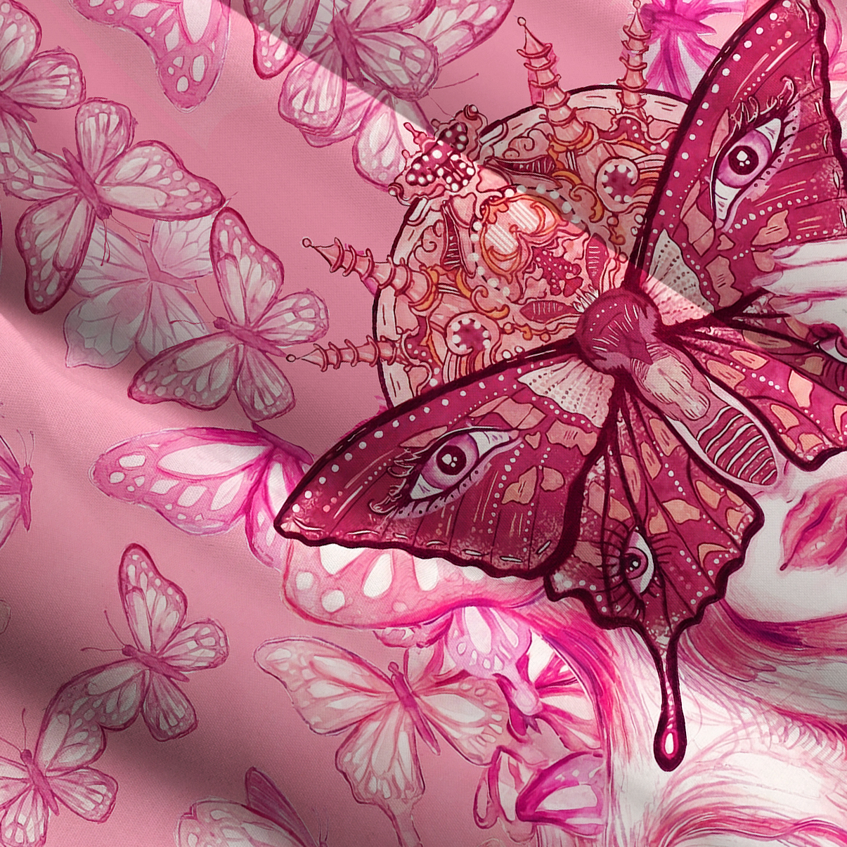 Purplehecate Butterfly Witchy Wide Straps Maxi Dress