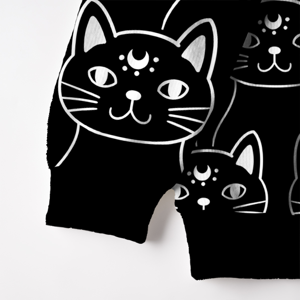 Purplehecate Sketchy Cat Ugly Cardigan Sweaters