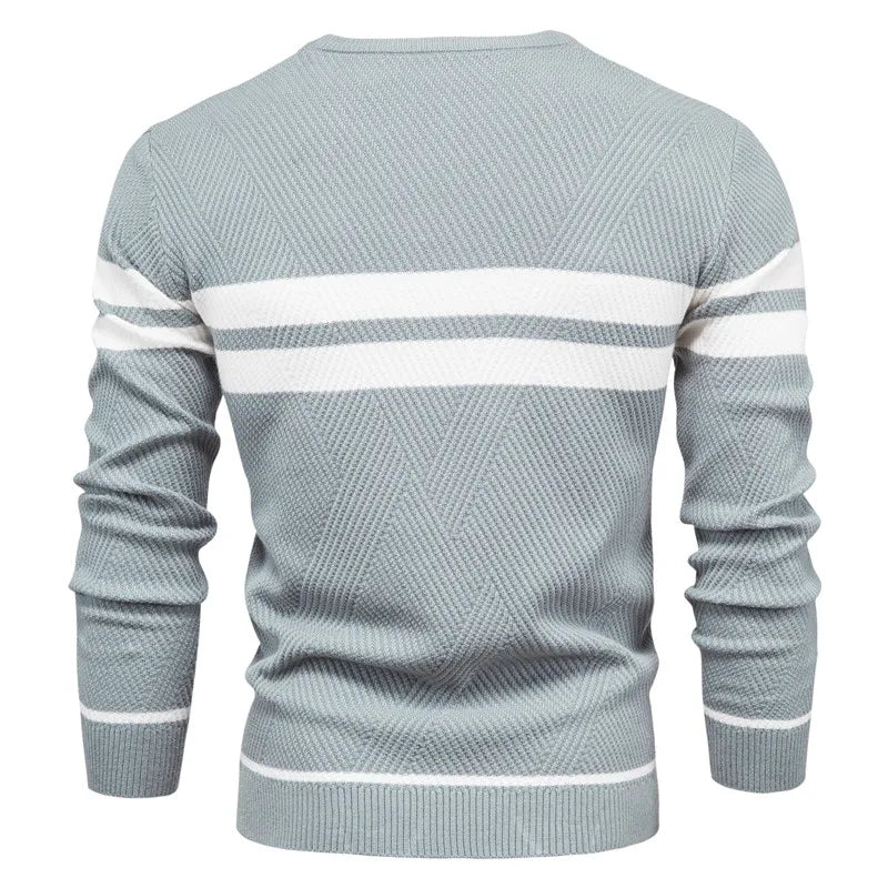 Field Stripe Cotton Crewneck Sweater