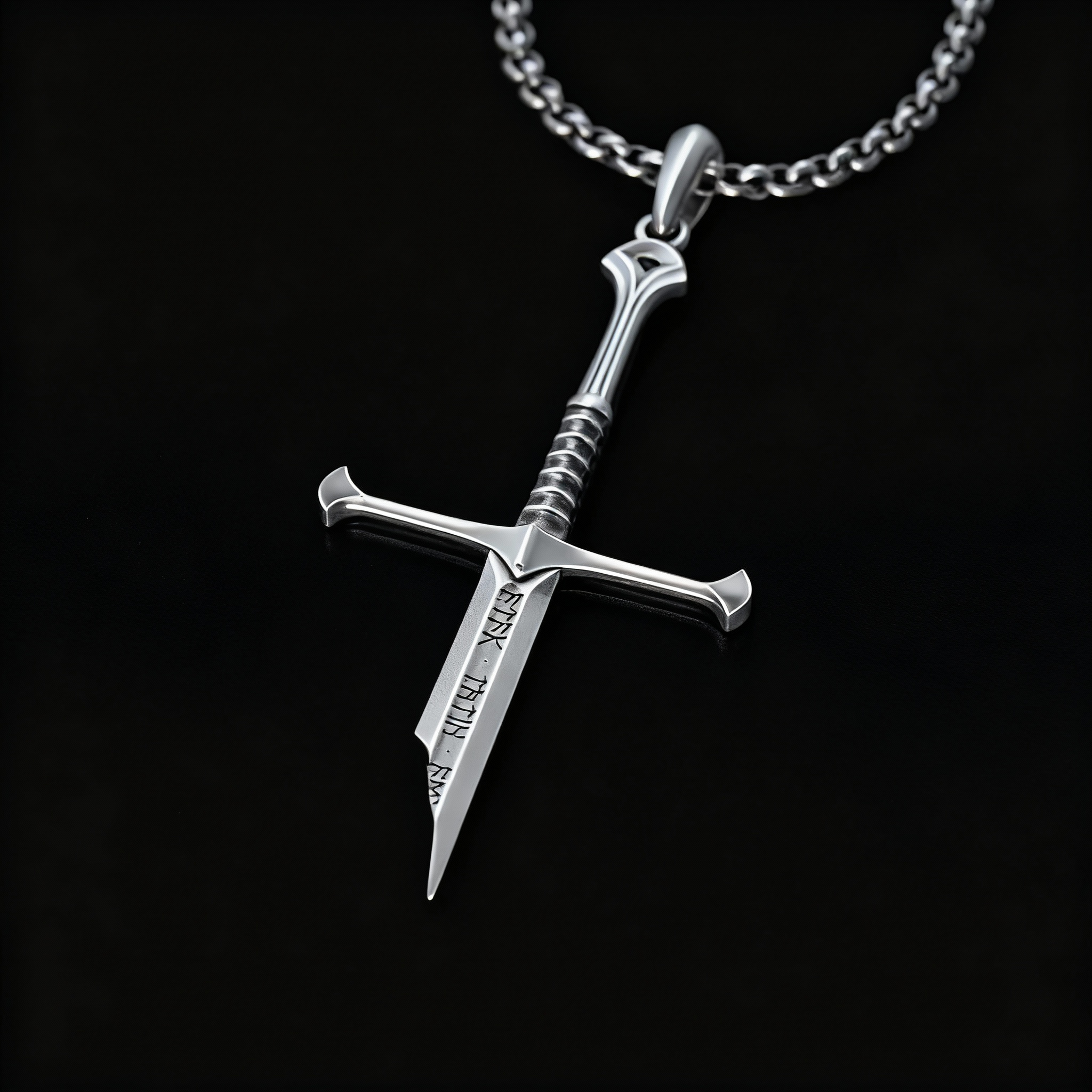 Broken Sword Pendant Necklace