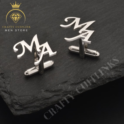 Custom Groomsmen Gifts, Groomsmen Proposal, Gold Plated Initial Cufflinks, Wedding Gift, Cufflinks for Groom, Father, Best Man Proposal