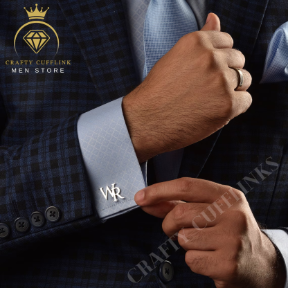 Custom Groomsmen Gifts, Groomsmen Proposal, Gold Plated Initial Cufflinks, Wedding Gift, Cufflinks for Groom, Father, Best Man Proposal