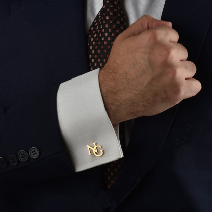 Custom Groomsmen Gifts, Groomsmen Proposal, Gold Plated Initial Cufflinks, Wedding Gift, Cufflinks for Groom, Father, Best Man Proposal