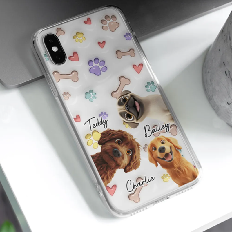 Baby Lovely Dogs - Personalized Custom 3D Inflated Effect Phone Case