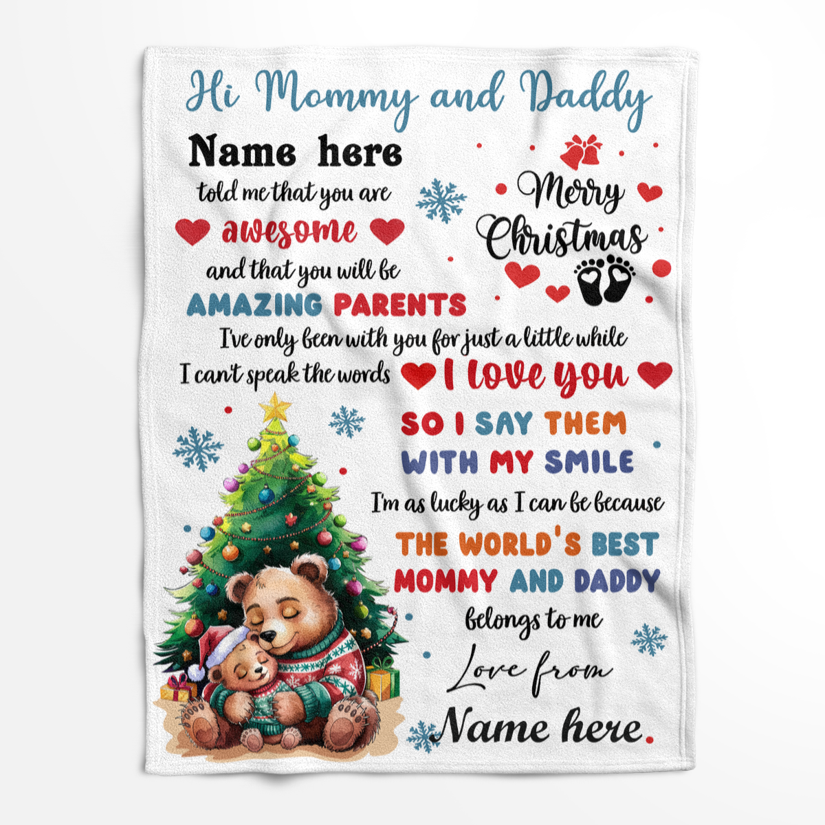 Personalized 1st Christmas Gift - Mommy And Daddy Version