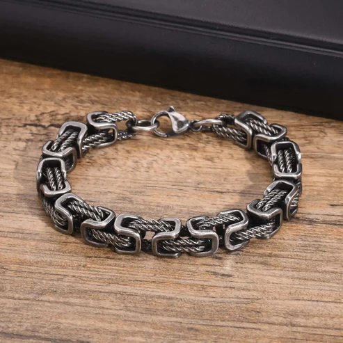 Vintage Byzantine Box Chain Bracelet