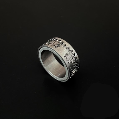 Stainless Steel Rotating Gear Ring |  Mechanical inspire Jewellery