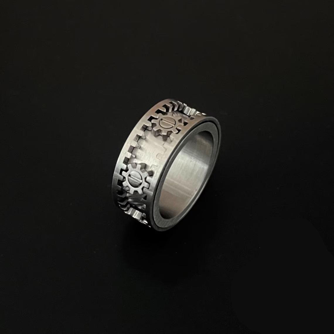 Stainless Steel Rotating Gear Ring |  Mechanical inspire Jewellery