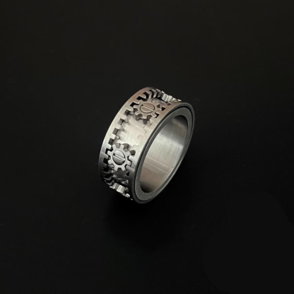 Stainless Steel Rotating Gear Ring |  Mechanical inspire Jewellery