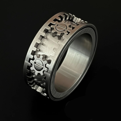 Stainless Steel Rotating Gear Ring |  Mechanical inspire Jewellery