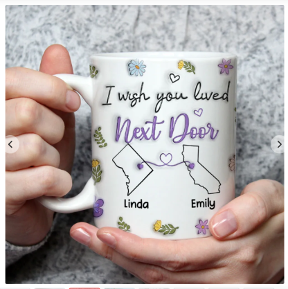 I Wish We Lived Closer - Personalized Custom 3D Inflated Effect Mug