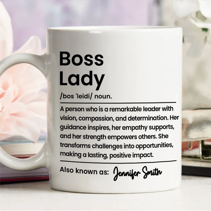 Boss Lady - Personalized Custom Coffee Mug