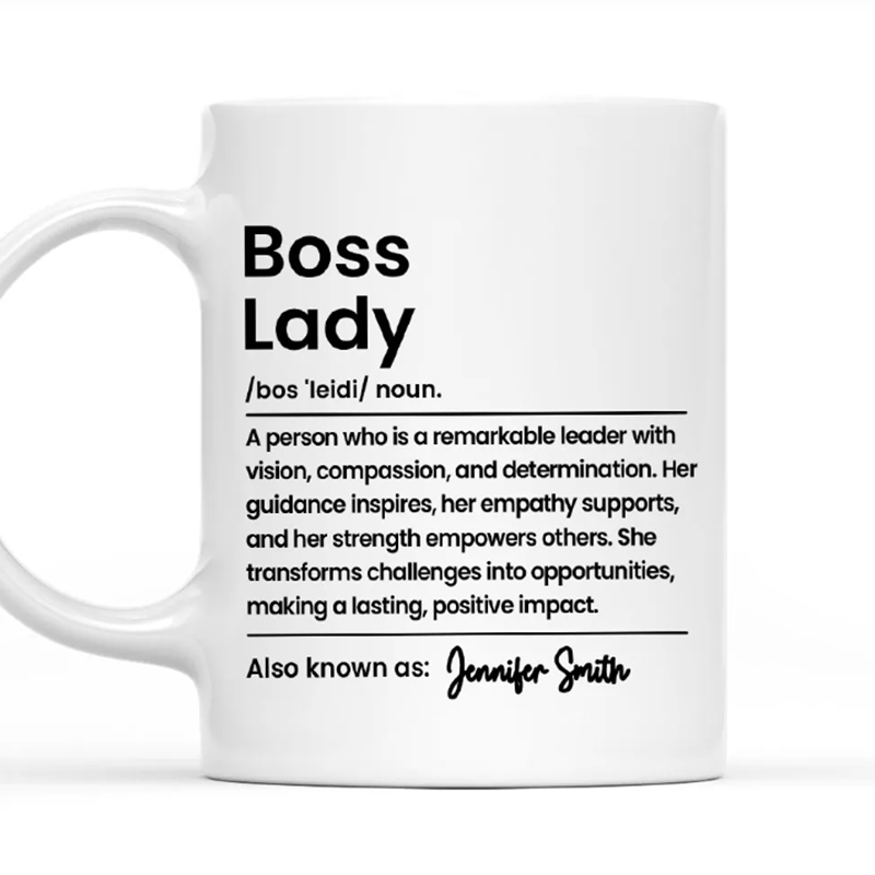 Boss Lady - Personalized Custom Coffee Mug
