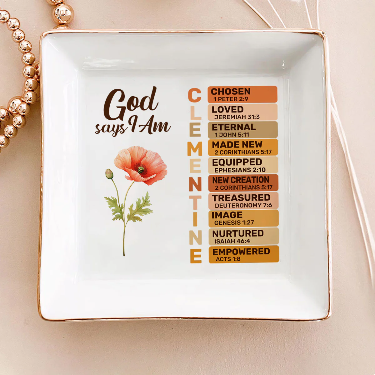 What God Says About You  Personalized Jewelry Dish JSJDPH1986D