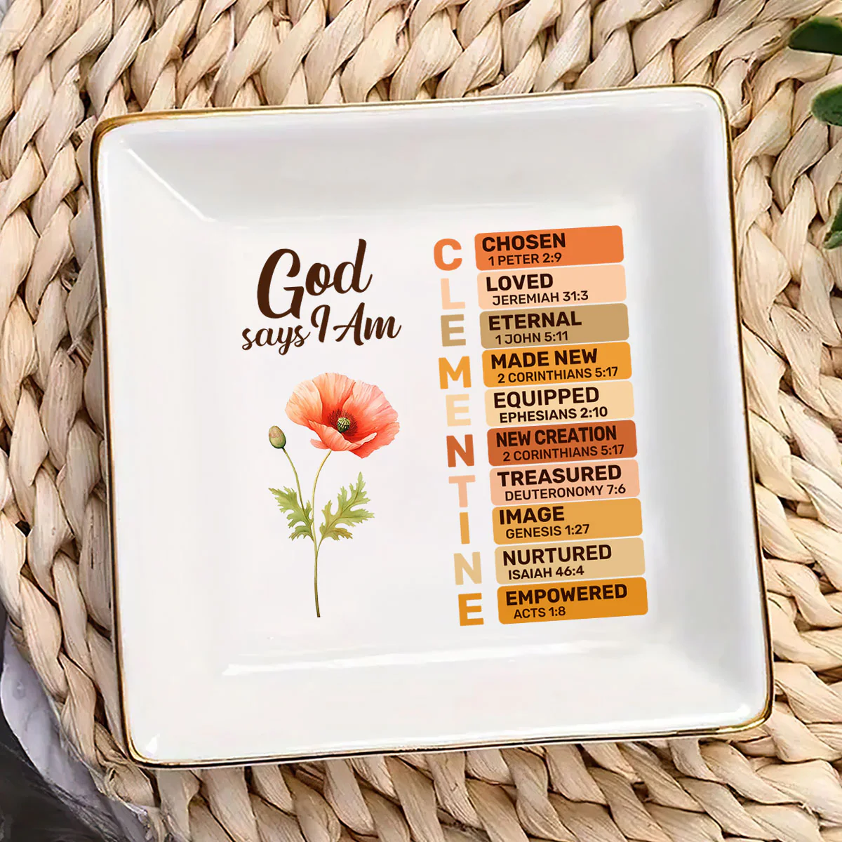 What God Says About You  Personalized Jewelry Dish JSJDPH1986D