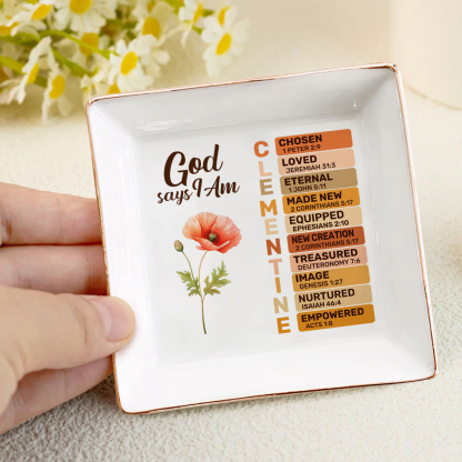 What God Says About You  Personalized Jewelry Dish JSJDPH1986D