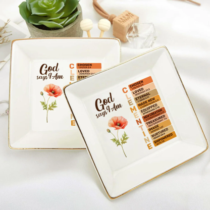 What God Says About You  Personalized Jewelry Dish JSJDPH1986D
