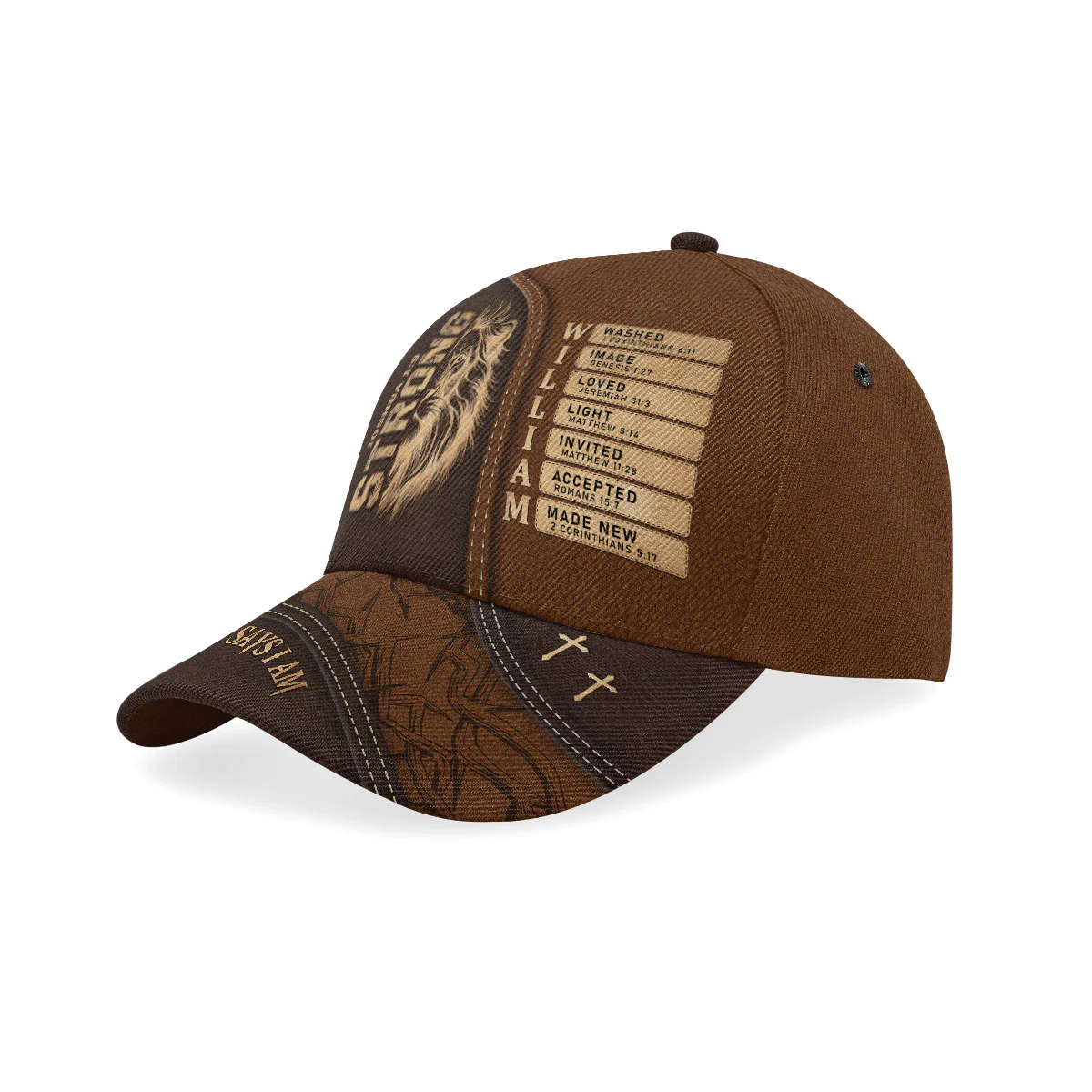 Man Of God Lion  Personalized Classic Cap