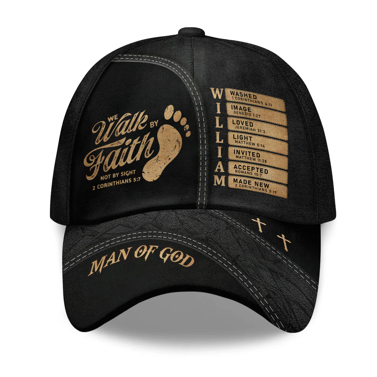 We Walk By Faith Not By Sight  Personalized Classic Cap
