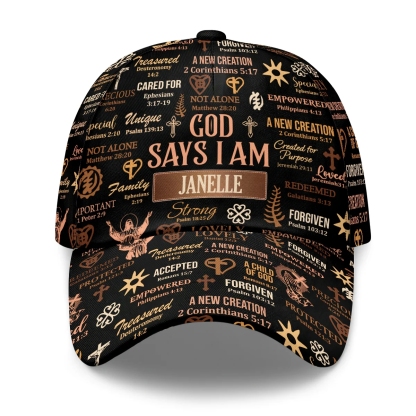 God Says I Am | Personalized Classic Cap