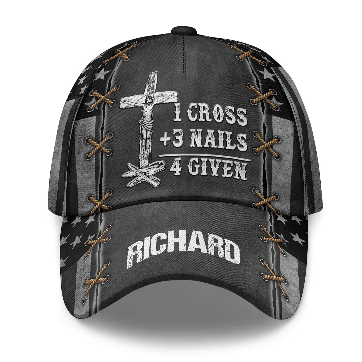 1 Cross 3 Nails 4 Given  Personalized Classic Cap