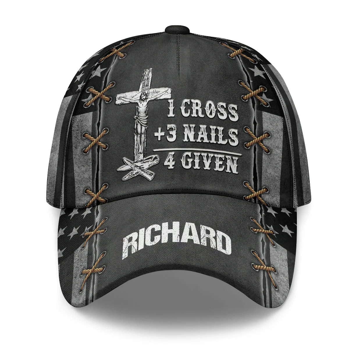 1 Cross 3 Nails 4 Given  Personalized Classic Cap