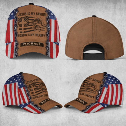 Jesus Is My Savior Fishing Is My Therapy Classic Cap-CP1075
