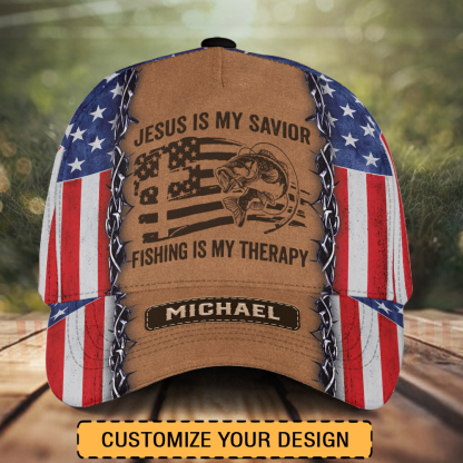 Jesus Is My Savior Fishing Is My Therapy Classic Cap-CP1075
