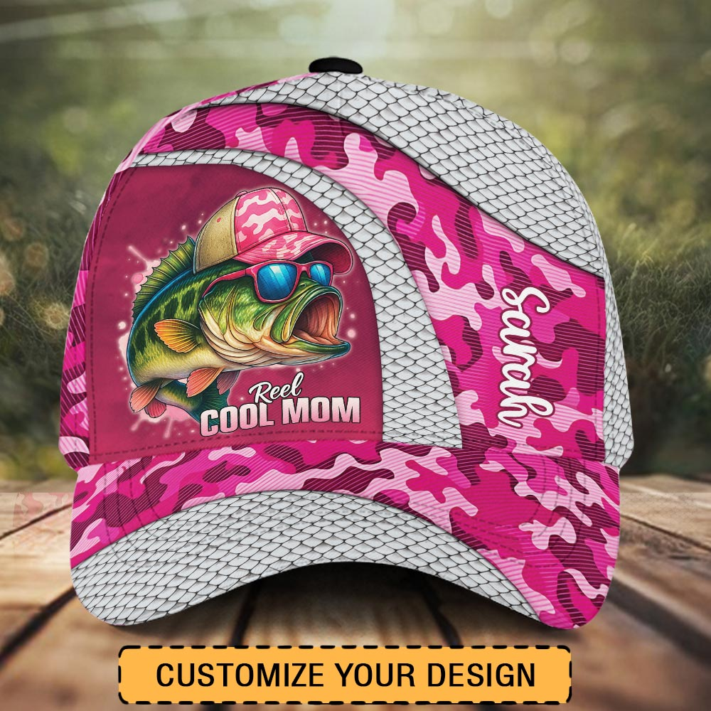 Personalized Reel Cool Mom Pink Classic Cap-CP1076
