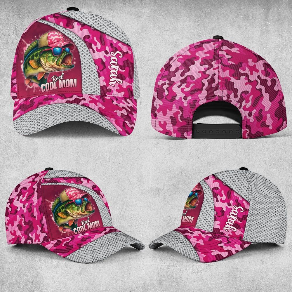 Personalized Reel Cool Mom Pink Classic Cap-CP1076