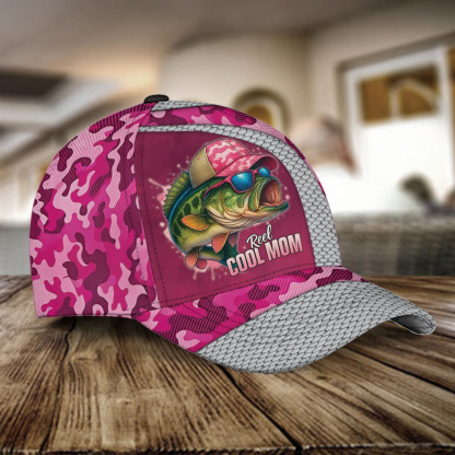 Personalized Reel Cool Mom Pink Classic Cap-CP1076