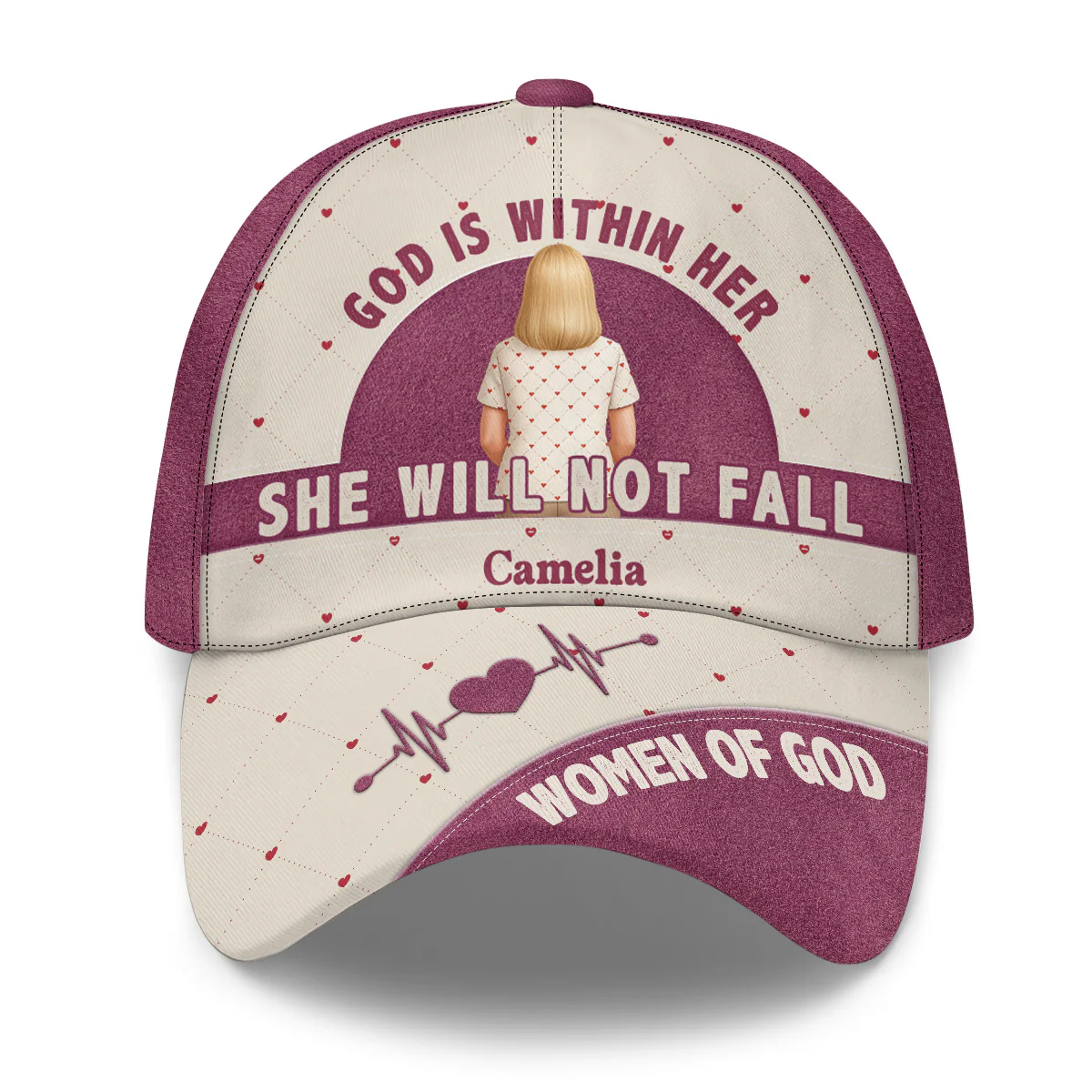 God Is Within Her She Will Not Fall  Personalized Classic Cap