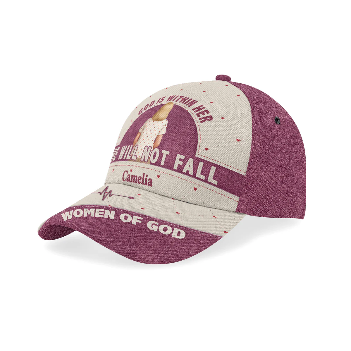 God Is Within Her She Will Not Fall  Personalized Classic Cap