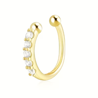 Sparkling Crystal No-Piercing Nose Cuff (Pair)