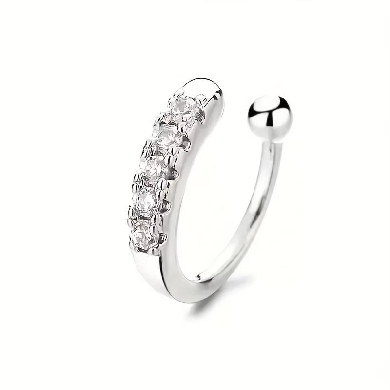 Sparkling Crystal No-Piercing Nose Cuff (Pair)