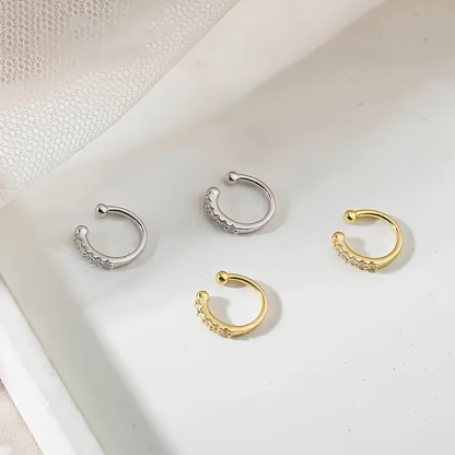 Sparkling Crystal No-Piercing Nose Cuff (Pair)