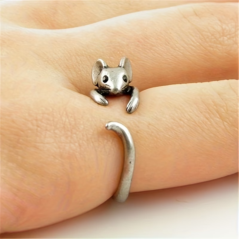 Cute Mouse Hug Ring