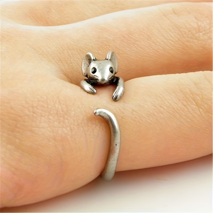 Cute Mouse Hug Ring