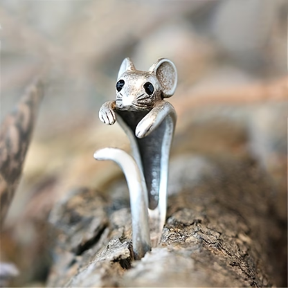Cute Mouse Hug Ring