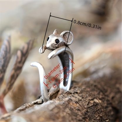 Cute Mouse Hug Ring