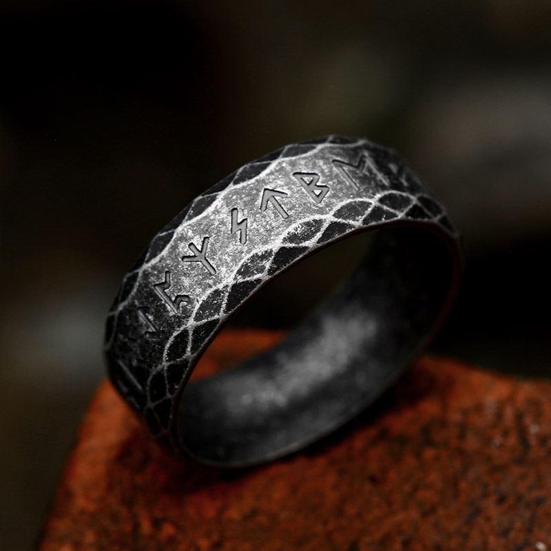 Stainless Steel Rune Midgard Viking Ring