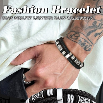 Celtic Knot and Vegvisir compass viking bracelet