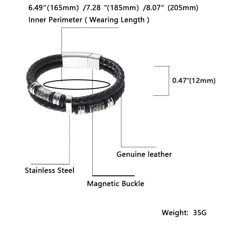 Celtic Knot and Vegvisir compass viking bracelet