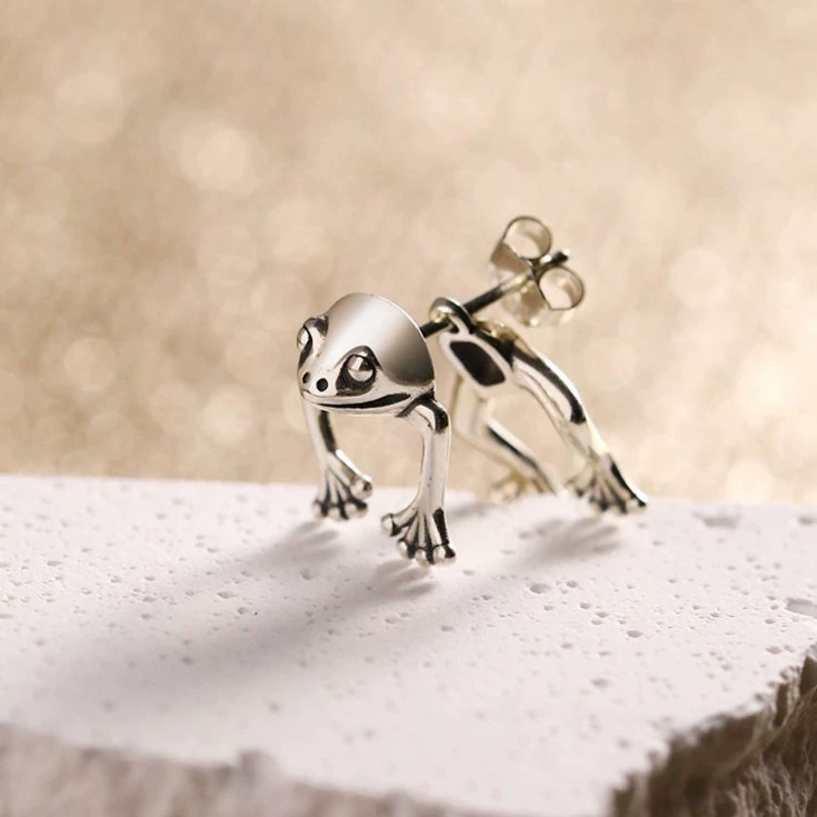 Willow Tree Frog Stud Earrings